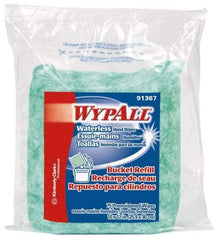 WypAll - Pre-Moistened Hand Cleaning Wipes - Refill, 12-1/4" x 10-1/2" Sheet Size, Green - Apex Tool & Supply