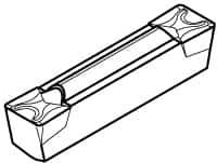 Kennametal - 0605M0G GMN Grade KC5025, 6.05mm Cutting Width Carbide Grooving Insert - 4.9mm Max Depth of Cut, Neutral, 0.8mm Corner Radius, TiAlN Finish - Apex Tool & Supply