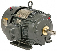 US Motors - 3 hp, TEFC Enclosure, No Thermal Protection, 1,765 RPM, 460 Volt, 60 Hz, Three Phase Premium Efficient Motor - Size 182 Frame, Rigid Mount, 1 Speed, Ball Bearings, 4 Full Load Amps, F Class Insulation, Reversible - Apex Tool & Supply