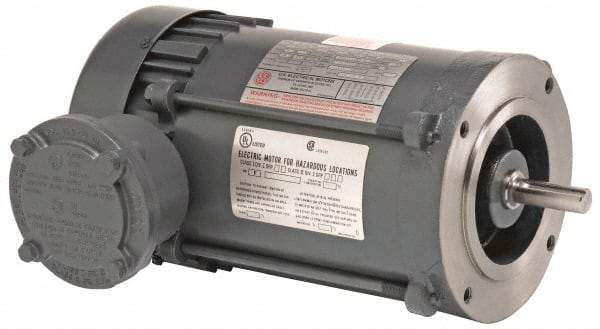 US Motors - 7-1/2 hp, TEFC Enclosure, No Thermal Protection, 1,740 RPM, 230/460 Volt, 60 Hz, Three Phase Standard Efficient Motor - Size 213 Frame, C-Face Mount, 1 Speed, Ball Bearings, 20.2/10.1 Full Load Amps, F Class Insulation, Reversible - Apex Tool & Supply