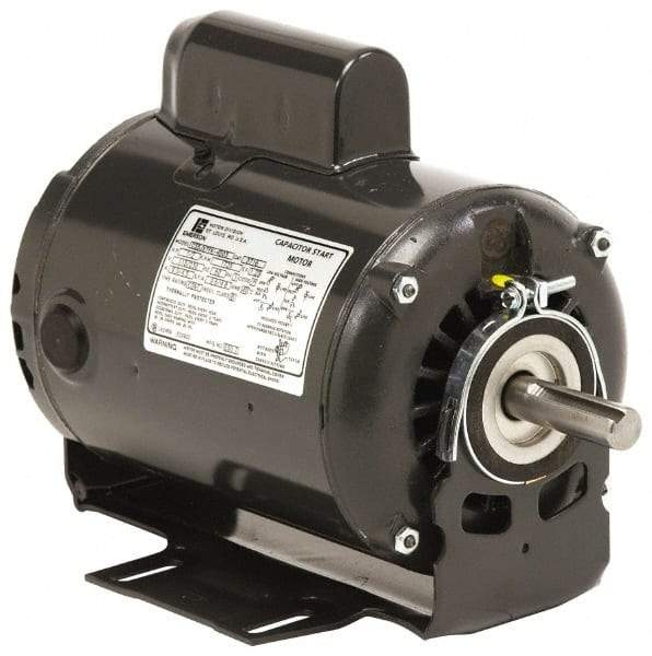 US Motors - 1/4 hp, ODP Enclosure, Auto Thermal Protection, 1,725 RPM, 115 Volt, 60 Hz, Industrial Electric AC/DC Motor - Size 48 Frame, Ring Mount, 1 Speed, Sleeve Bearings, 5.1 Full Load Amps, B Class Insulation, Reversible - Apex Tool & Supply