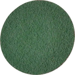 Norton - 1" Disc Diam, 120 Grit, Zirconia Alumina Quick Change Disc - Type R Attaching System, Coated, Green, Fine Grade, 30,000 RPM, R801 Series - Apex Tool & Supply