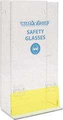 PRO-SAFE - 25 Pair Stack Style Acrylic Safety Glasses Dispenser - 8 Inch Wide x 18 Inch High x 4 Inch Deep, Wall Mount - Apex Tool & Supply