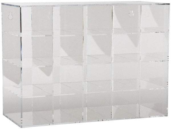 PRO-SAFE - 20 Pair Cabinet with Individual Compartments, Acrylic Safety Glasses Dispenser - 15 Inch Wide x 12-1/2 Inch High x 7 Inch Deep, Table and Wall Mount - Apex Tool & Supply
