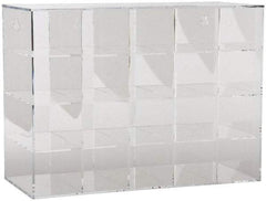 PRO-SAFE - 20 Pair Cabinet with Individual Compartments, Acrylic Safety Glasses Dispenser - 15 Inch Wide x 12-1/2 Inch High x 7 Inch Deep, Table and Wall Mount - Apex Tool & Supply