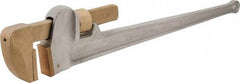 Ampco - 36" Aluminum Straight Pipe Wrench - 5-11/16" Pipe Capacity - Apex Tool & Supply