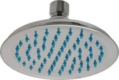 Value Collection - 2.5 GPM, 5-1/2 Face Diameter, Shower Head with Brass Ball Joint - Chrome Plated, Brass - Apex Tool & Supply