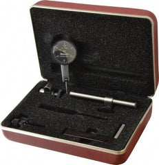 Starrett - 0.03 Inch Range, 0.0005 Inch Dial Graduation, Horizontal Dial Test Indicator - 1-3/8 Inch Black Dial, 0-15-0 Dial Reading - Apex Tool & Supply