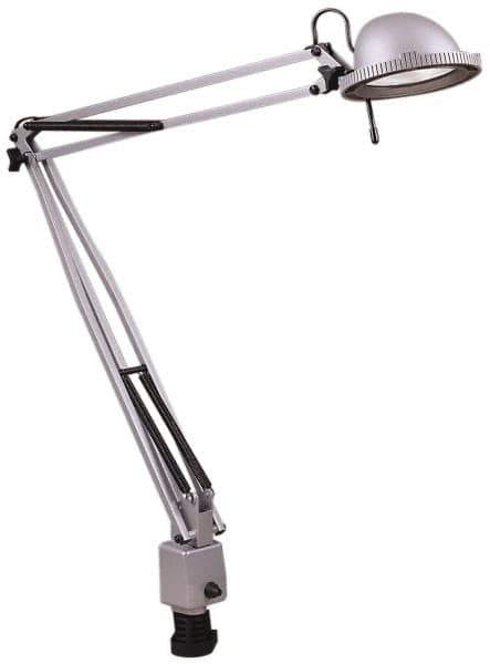 Electrix - 38 Inch, Desk Mounted, Halogen, Silver, Desk Light - 50 Watt, Nonmagnifying - Apex Tool & Supply