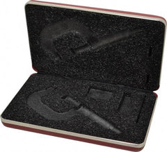 Starrett - Micrometer Case - 2" Max Measurement, Use with 2, 2A, 2M & 2MA Outside Micrometers - Apex Tool & Supply
