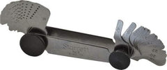 Starrett - 30 Leaf, 4 to 42 TPI Range, Steel Screw Pitch Gage - 60° Thread Angle - Apex Tool & Supply