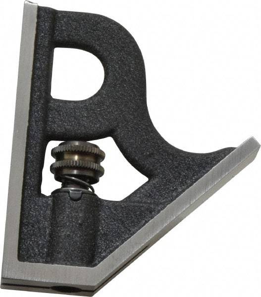 Starrett - 4 Inch Long Blade, Square Head - Black Wrinkle, Coated Cast Iron - Apex Tool & Supply