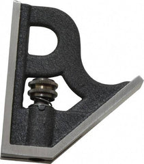 Starrett - 4 Inch Long Blade, Square Head - Black Wrinkle, Coated Cast Iron - Apex Tool & Supply