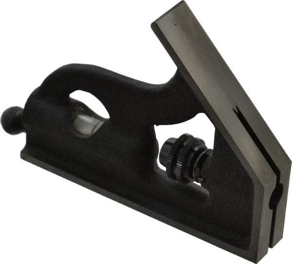 Starrett - 6 Inch Long Blade, Square Head - Black Wrinkle, Coated Cast Iron - Apex Tool & Supply