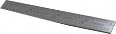 Starrett - 4 Inch Long Blade, 4R Graduation Combination Square Blade - Steel, 1/64, 1/32 1/16 and 1/8 Inch Graduation - Apex Tool & Supply