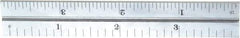 Starrett - 4 Inch Long Blade, 4R Graduation Combination Square Blade - Satin Chrome Finish, Steel, 1/64, 1/32 1/16 and 1/8 Inch Graduation - Apex Tool & Supply