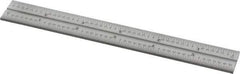 Starrett - 6 Inch Long Blade, 16R Graduation Combination Square Blade - Satin Chrome Finish, Steel, 1/100, 1/64, 1/50 and 1/32 Inch Graduation - Apex Tool & Supply