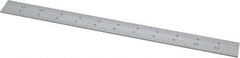Starrett - 12 Inch Long Blade, 4R Graduation Combination Square Blade - Satin Chrome Finish, Steel, 1/64, 1/32 1/16 and 1/8 Inch Graduation - Apex Tool & Supply