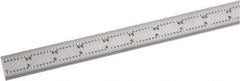 Starrett - 36 Inch Long Blade, 4R Graduation Combination Square Blade - Satin Chrome Finish, Steel, 1/64, 1/32 1/16 and 1/8 Inch Graduation - Apex Tool & Supply
