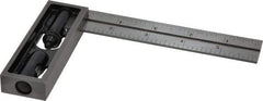 Starrett - 6 Inch Long, 4R Double Square - 1/64, 1/32, 1/16 and 1/8 Inch Graduation, Hardened Steel - Apex Tool & Supply