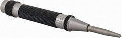 Starrett - 7/16" Automatic Center Punch - 4" OAL, Steel - Apex Tool & Supply