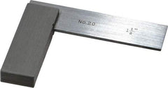 Starrett - 1-1/2" Blade Length, 1-1/2" Base Length Steel Square - 0.0025mm Accuracy - Apex Tool & Supply