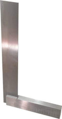 Starrett - 12" Blade Length, 7" Base Length Steel Square - 0.0025mm Accuracy - Apex Tool & Supply