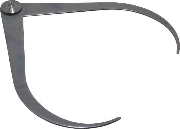 Starrett - 6 Inch Leg, Firm Joint, Steel, Polished, Outside Caliper - 8 Inch Max Measurement, 200mm Max Measurement, Flat Leg - Apex Tool & Supply