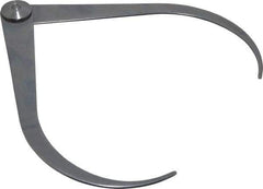 Starrett - 6 Inch Leg, Firm Joint, Steel, Polished, Outside Caliper - 8 Inch Max Measurement, 200mm Max Measurement, Flat Leg - Apex Tool & Supply