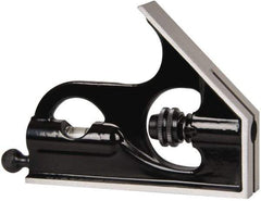 Starrett - 6 Inch Long Blade, Square Head - Smooth Black Enamel, Coated Forged and Hardened Steel - Apex Tool & Supply