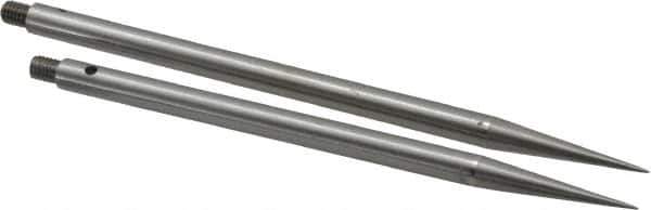 Starrett - 4-1/2; 5 Inch Leg, Forged Steel, Trammel Points - For Use With Starrett 50A, Includes (2) Adjustable Points - Apex Tool & Supply