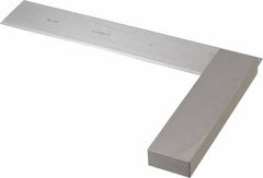 Starrett - 6" Blade Length, 4-5/16" Base Length Steel Square - 0.0002" Accuracy - Apex Tool & Supply