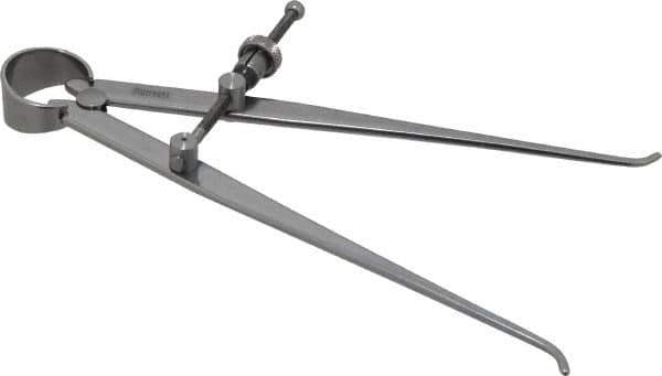 Starrett - 6 Inch Leg, Spring Joint, Steel, Polished, Inside Caliper - 6 Inch Max Measurement, 150mm Max Measurement, Flat Leg with Quick Nut Adjustment - Apex Tool & Supply