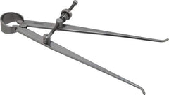 Starrett - 6 Inch Leg, Spring Joint, Steel, Polished, Inside Caliper - 6 Inch Max Measurement, 150mm Max Measurement, Flat Leg with Quick Nut Adjustment - Apex Tool & Supply