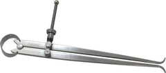 Starrett - 8 Inch Leg, Spring Joint, Steel, Polished, Inside Caliper - 8 Inch Max Measurement, 200mm Max Measurement, Flat Leg with Quick Nut Adjustment - Apex Tool & Supply