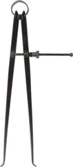 Starrett - 12 Inch Leg, Spring Joint, Steel, Polished, Inside Caliper - 12 Inch Max Measurement, 300mm Max Measurement, Flat Leg with Quick Nut Adjustment - Apex Tool & Supply