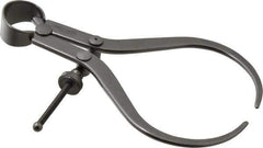Starrett - 4 Inch Leg, Spring Joint, Steel, Polished, Outside Caliper - 4 Inch Max Measurement, 100mm Max Measurement, Flat Leg - Apex Tool & Supply