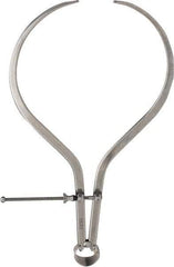 Starrett - 12 Inch Leg, Spring Joint, Steel, Polished, Outside Caliper - 12 Inch Max Measurement, 300mm Max Measurement, Flat Leg - Apex Tool & Supply