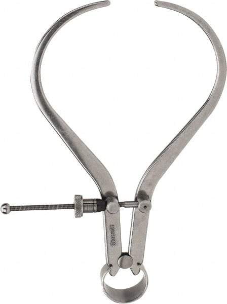 Starrett - 6 Inch Leg, Spring Joint, Steel, Polished, Outside Caliper - 6 Inch Max Measurement, 150mm Max Measurement, Flat Leg with Quick Nut Adjustment - Apex Tool & Supply