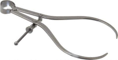 Starrett - 8 Inch Leg, Spring Joint, Steel, Polished, Outside Caliper - 8 Inch Max Measurement, 200mm Max Measurement, Flat Leg with Quick Nut Adjustment - Apex Tool & Supply