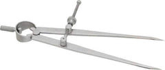 Starrett - 6 Inch Leg, Spring Joint, Steel, Polished, Divider - 6 Inch Max Measurement, 150mm Max Measurement, Flat Leg - Apex Tool & Supply