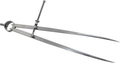 Starrett - 12 Inch Leg, Spring Joint, Steel, Polished, Divider - 12 Inch Max Measurement, 300mm Max Measurement, Flat Leg - Apex Tool & Supply