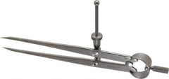 Starrett - 6 Inch Leg, Spring Joint, Steel, Polished, Divider - 6 Inch Max Measurement, 150mm Max Measurement, Flat Leg with Quick Nut Adjustment - Apex Tool & Supply
