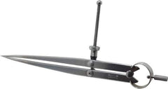 Starrett - 8 Inch Leg, Spring Joint, Steel, Polished, Divider - 8 Inch Max Measurement, 200mm Max Measurement, Flat Leg with Quick Nut Adjustment - Apex Tool & Supply