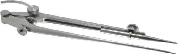 Starrett - 9 Inch Leg, Spring Joint, Steel, Polished, Divider - 12 Inch Max Measurement, 300mm Max Measurement, with Quick Nut Adjustment - Apex Tool & Supply