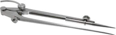 Starrett - 9 Inch Leg, Spring Joint, Steel, Polished, Divider - 12 Inch Max Measurement, 300mm Max Measurement, with Quick Nut Adjustment - Apex Tool & Supply