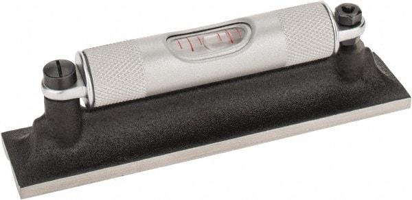 Starrett - 4" Long, 0.0050 & 0.0500" Graduation Sensitivity per 10", 1 Vial, Machinists' Level - Cast Iron, 1/64" Base Flatness, 7/8" Wide x 1-3/16" High - Apex Tool & Supply