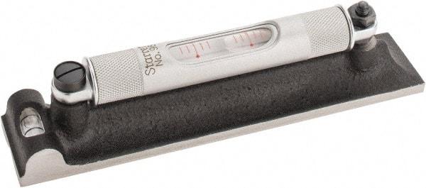 Starrett - 6" Long, 0.0050 & 0.0500" Graduation Sensitivity per 10", 2 Vials, Machinists' Level - Cast Iron, 1-3/32" Wide - Apex Tool & Supply