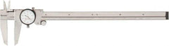 Starrett - 0" to 12" Range, 0.001" Graduation, 0.1" per Revolution, Dial Caliper - White Face, 2-1/2" Jaw Length, Accurate to 0.001" - Apex Tool & Supply