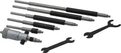 Starrett - 2 to 8", Mechanical Inside Micrometer Set - 0.001" Graduation, Friction Thimble - Apex Tool & Supply